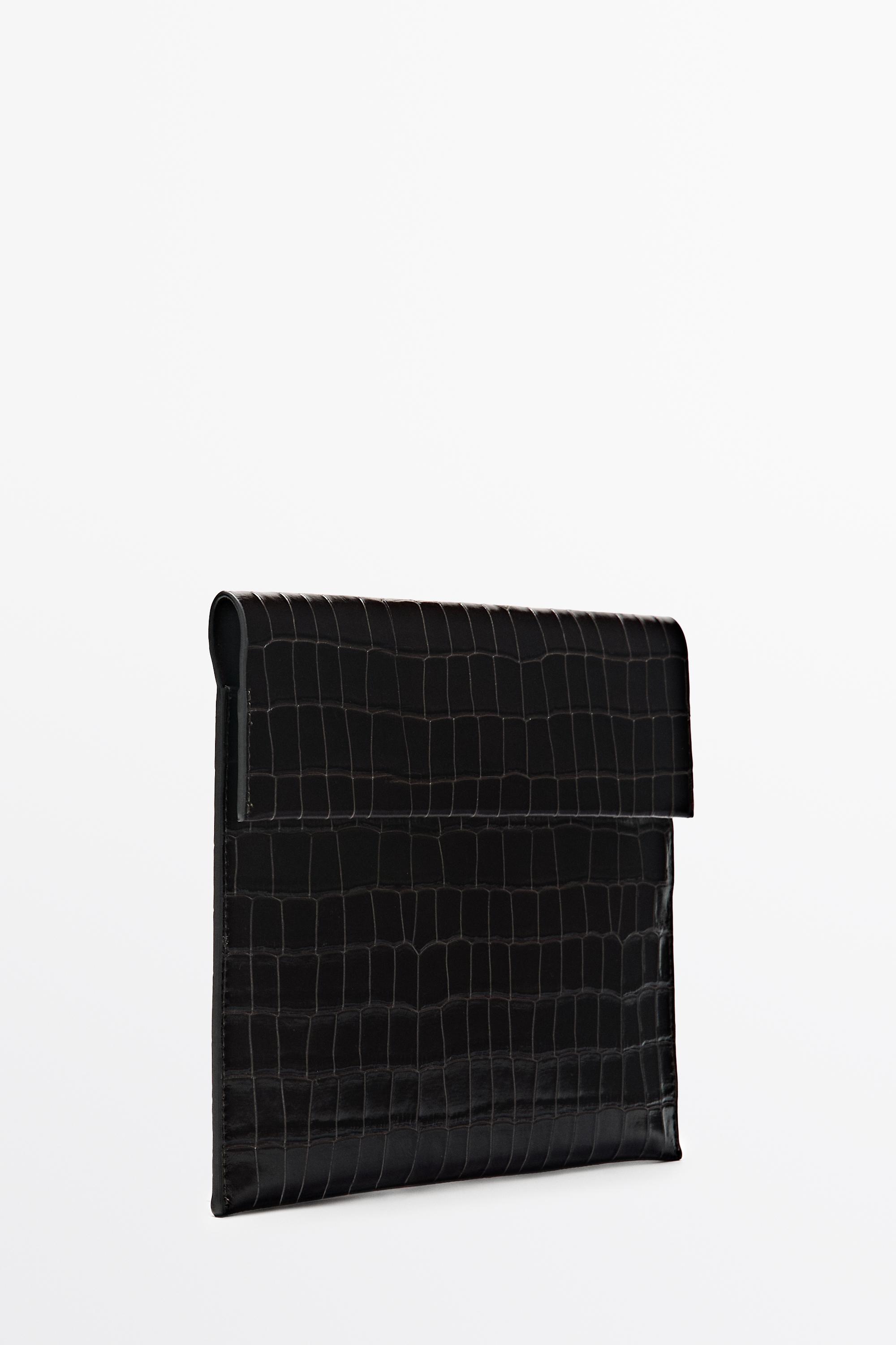 Housse iPad en cuir texturé
